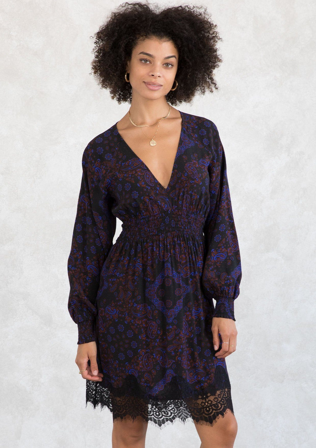 Onyx Lace Mini Dress