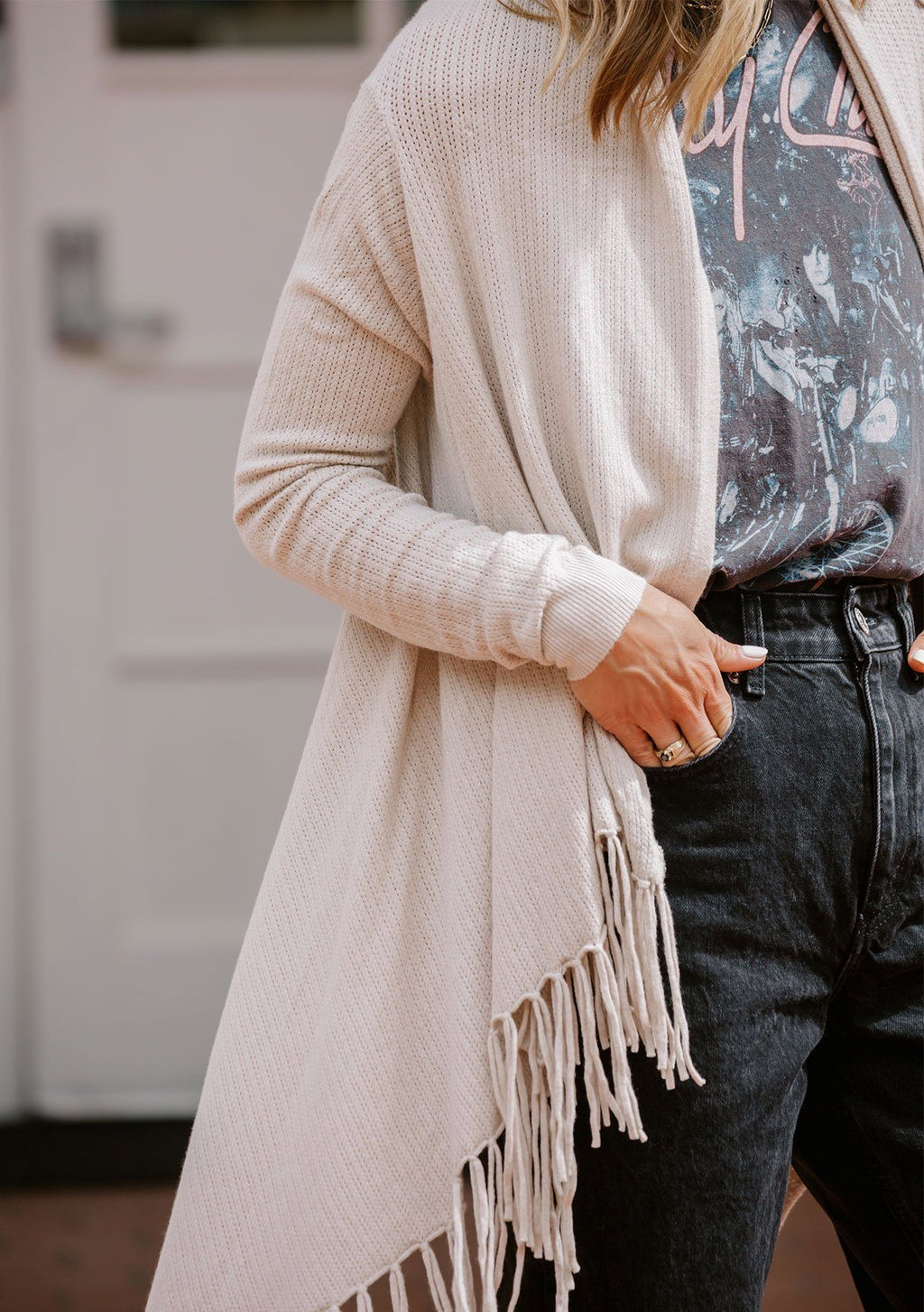 Carys Pointelle Knit Sweater