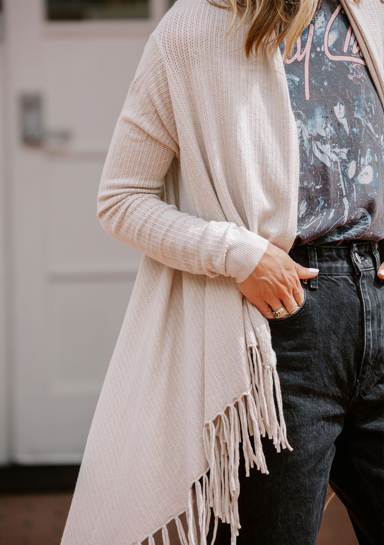 Carys Pointelle Knit Sweater