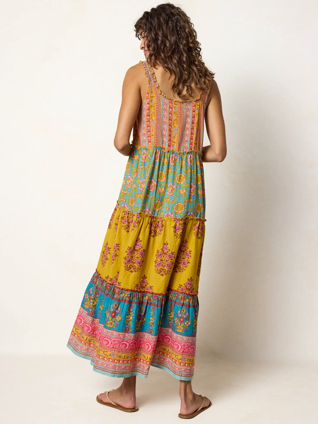 Adele Maxi Dress - Wildflower Medallion Gold