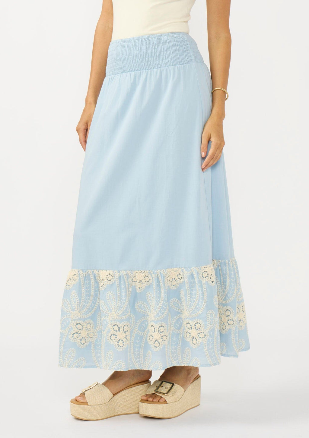 Addy Embroidered Maxi Skirt
