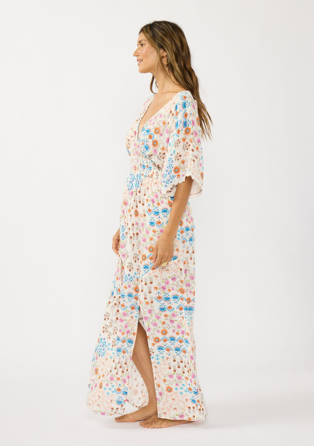 Calista Kimono Sleeve Maxi Dress