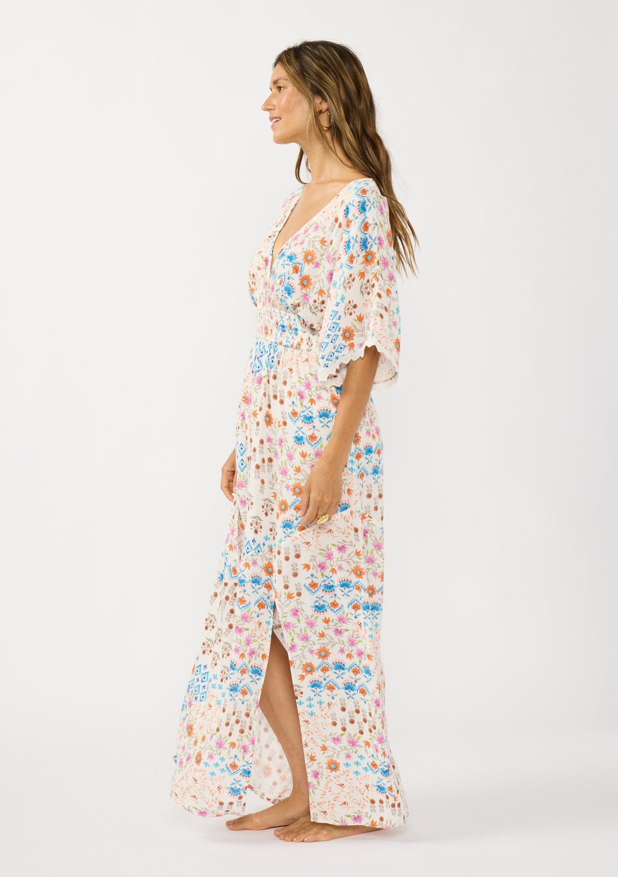 Calista Kimono Sleeve Maxi Dress