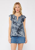 Wild Sky Ruffle Top