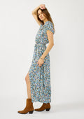 Quiet Garden Puff Sleeve Maxi Dress