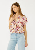 Dusty Blooms Twist Front Top