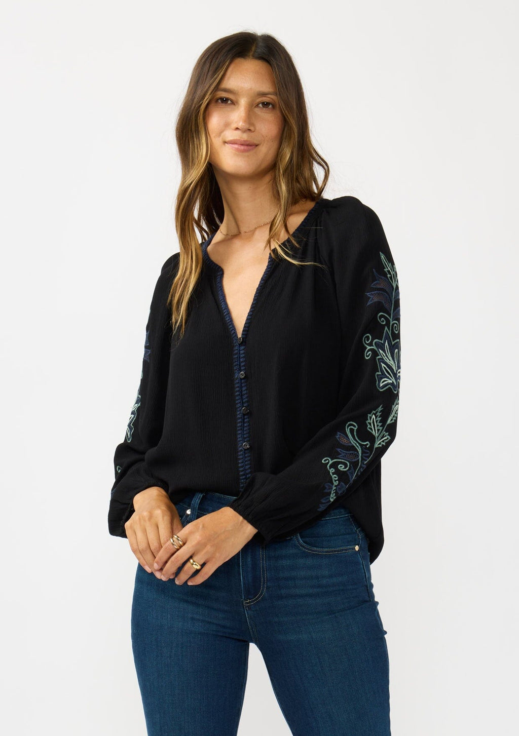 Lenora Embroidered Blouse