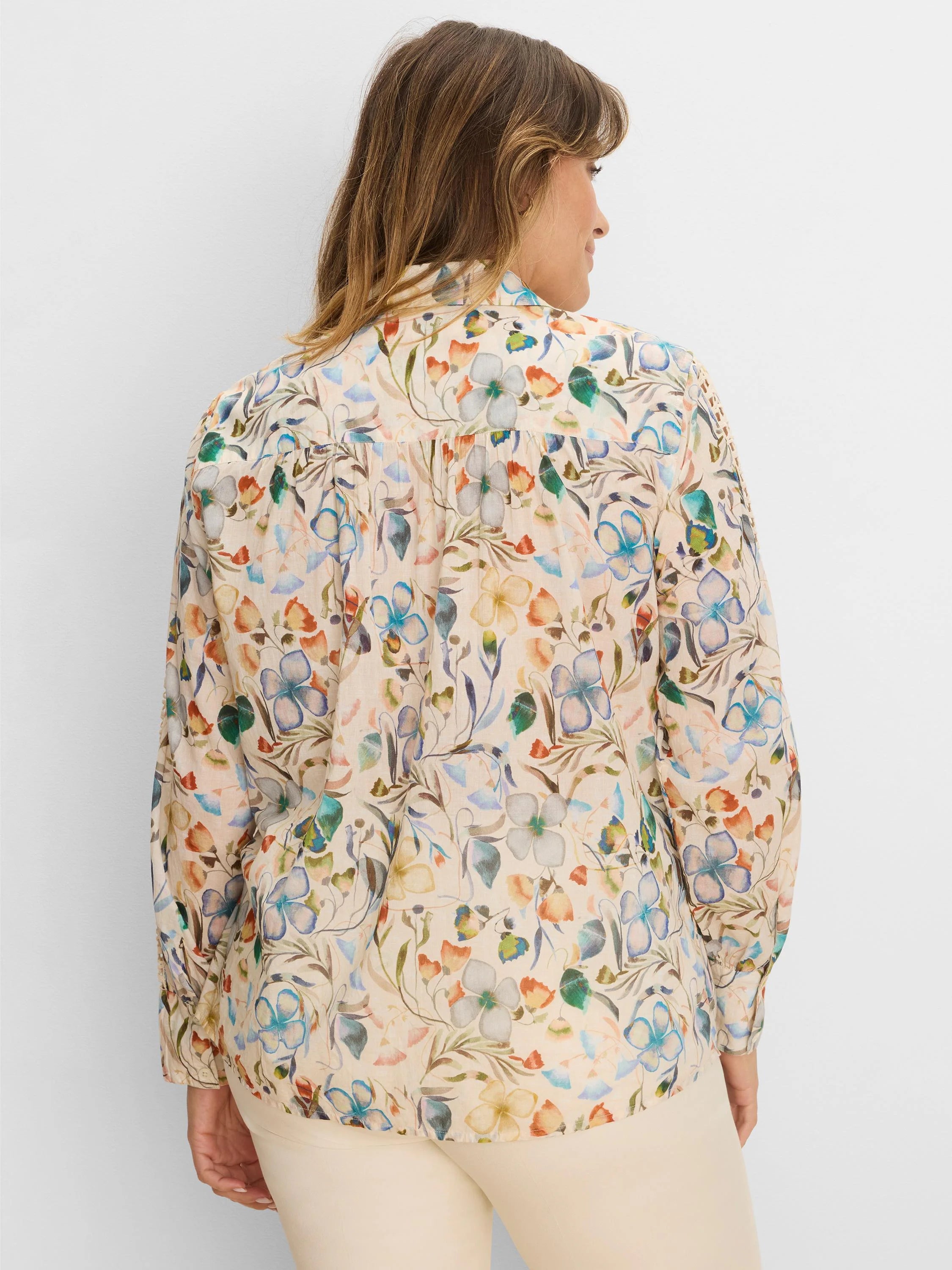Pressed Flowers Cotton Lawn Shirt