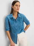 Dimensional Bloom Cotton Lawn Shirt