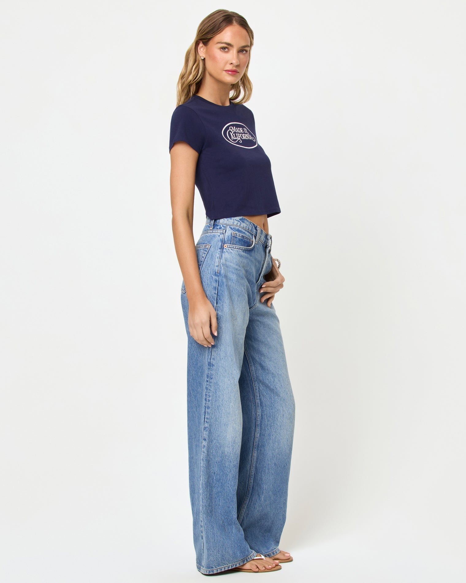 Merci Baby Tee - Made In California Midnight Blue