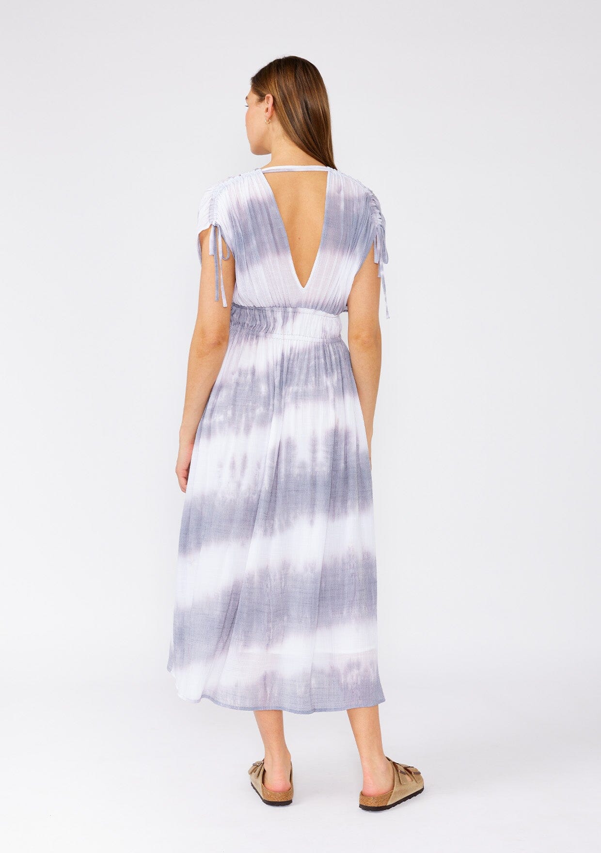 Bree Striped Midi Dress