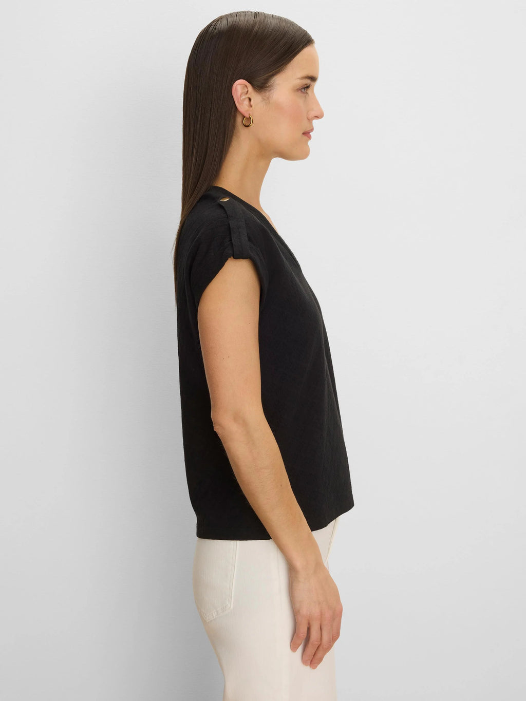 NZT Lace Knit Cap Sleeve Tee
