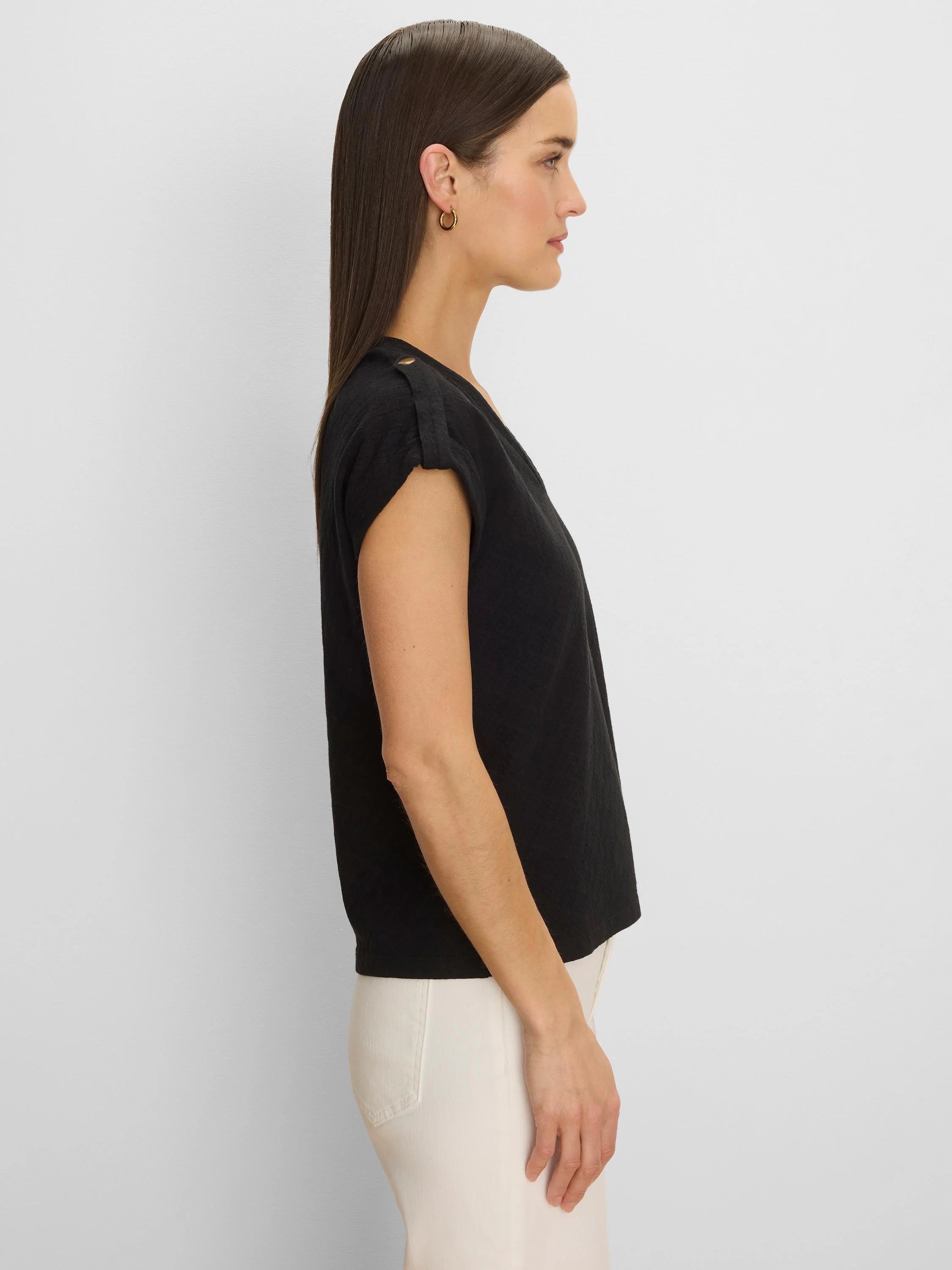 NZT Lace Knit Cap Sleeve Tee