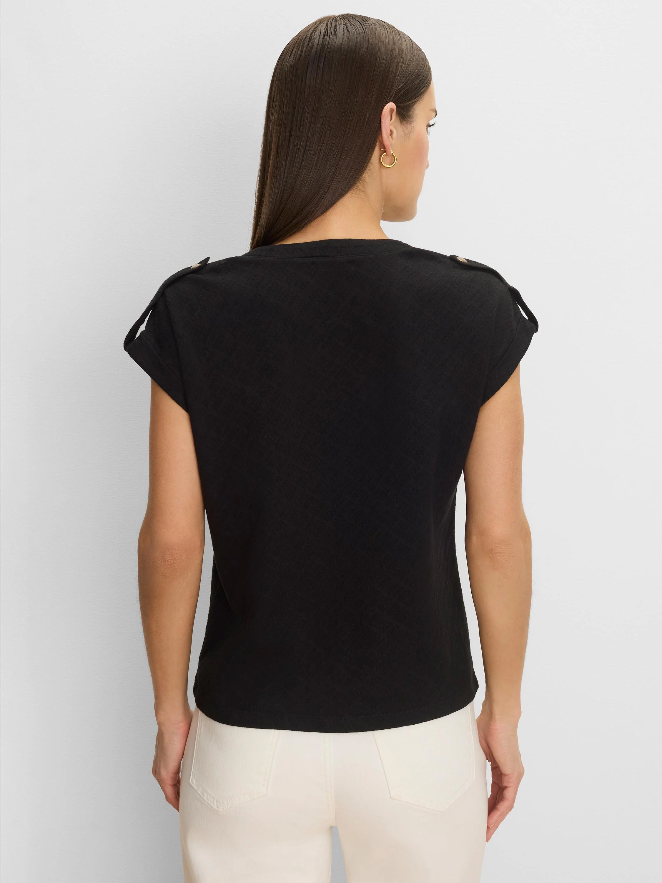 NZT Lace Knit Cap Sleeve Tee