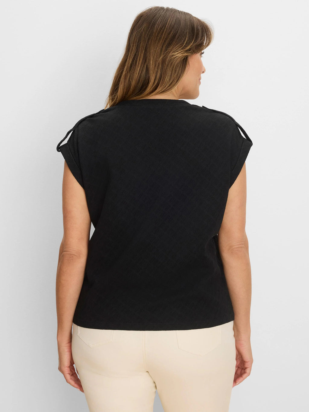 NZT Lace Knit Cap Sleeve Tee