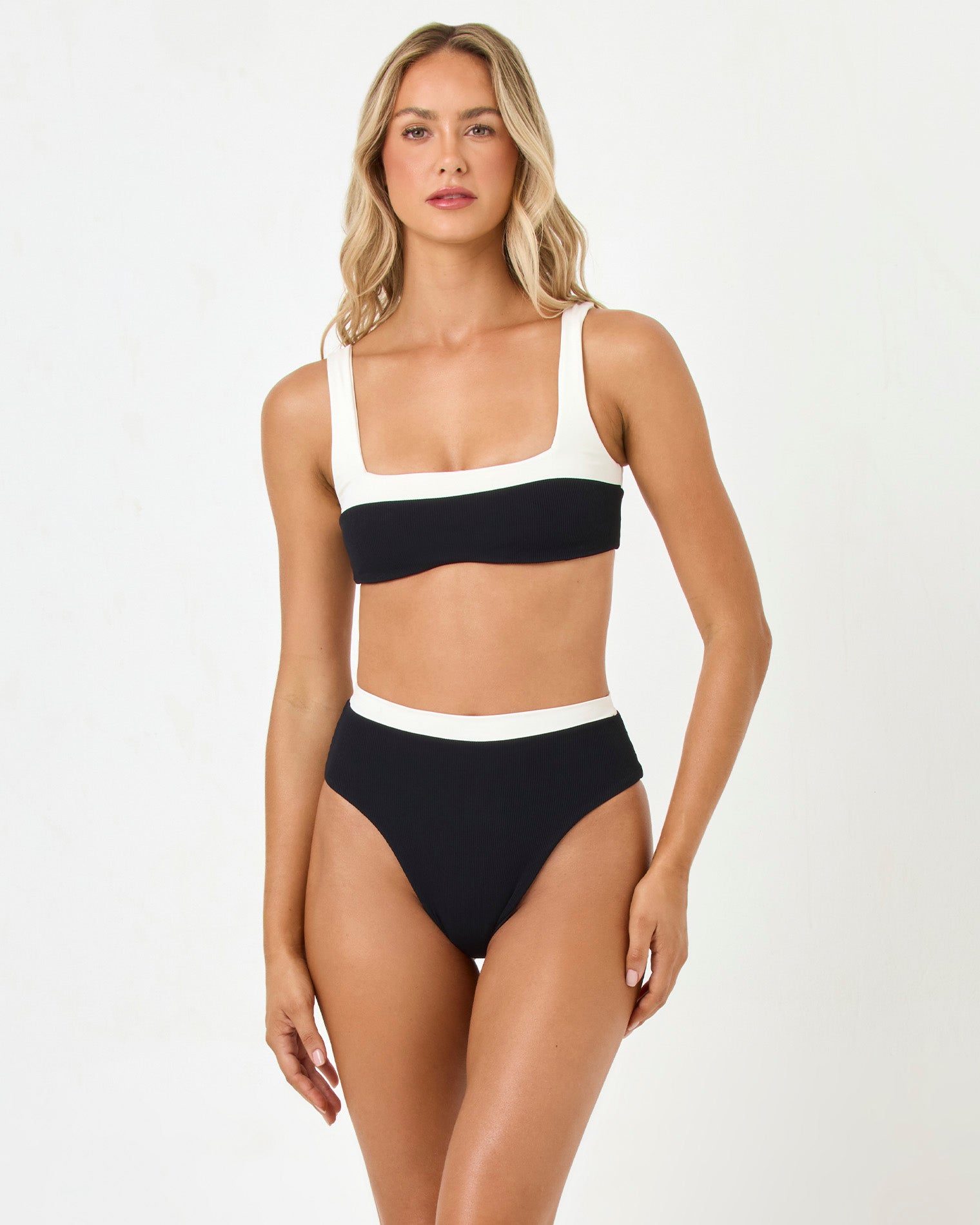 Misha Bikini Bottom - Black-Cream