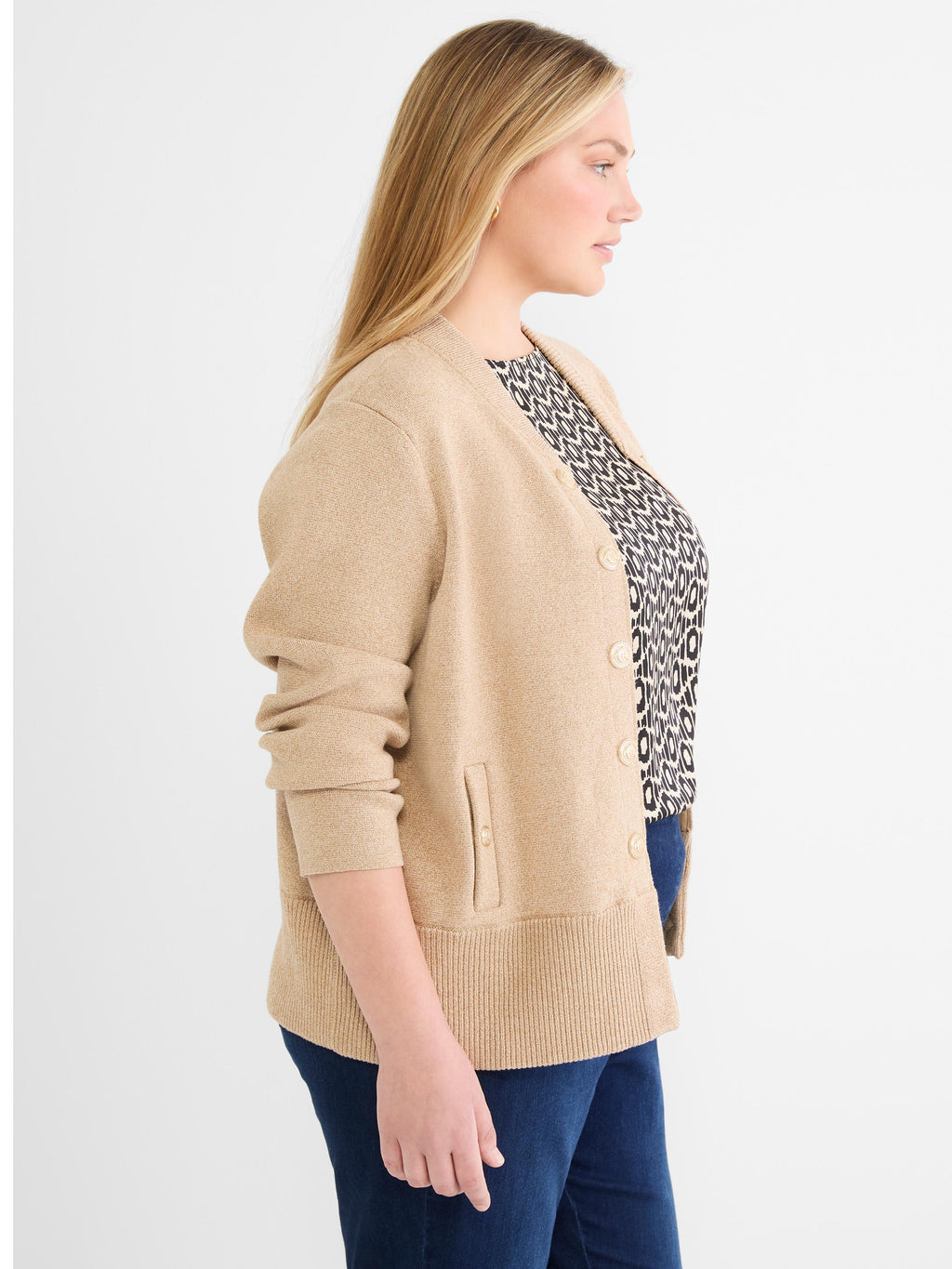 Knit Bomber Snap Jacket