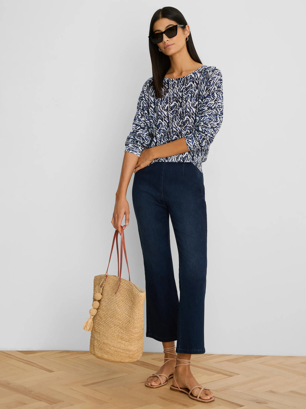 Indigo Crosshatch Sweater