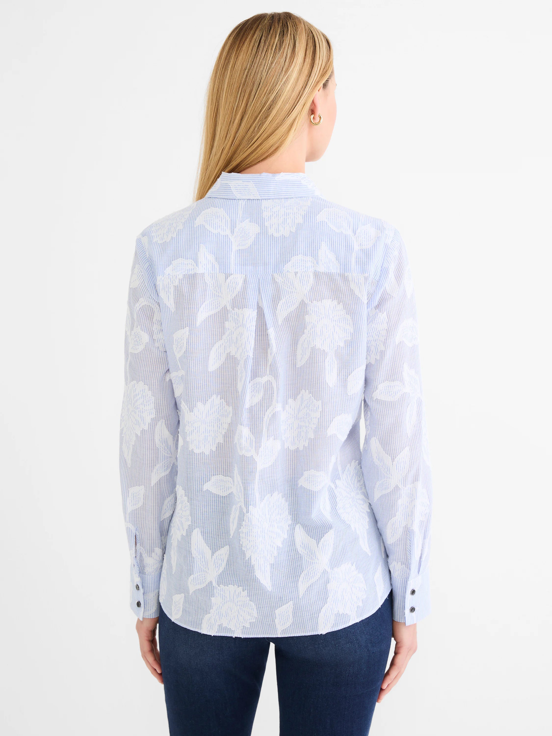 Sky Striped Jacquard Top