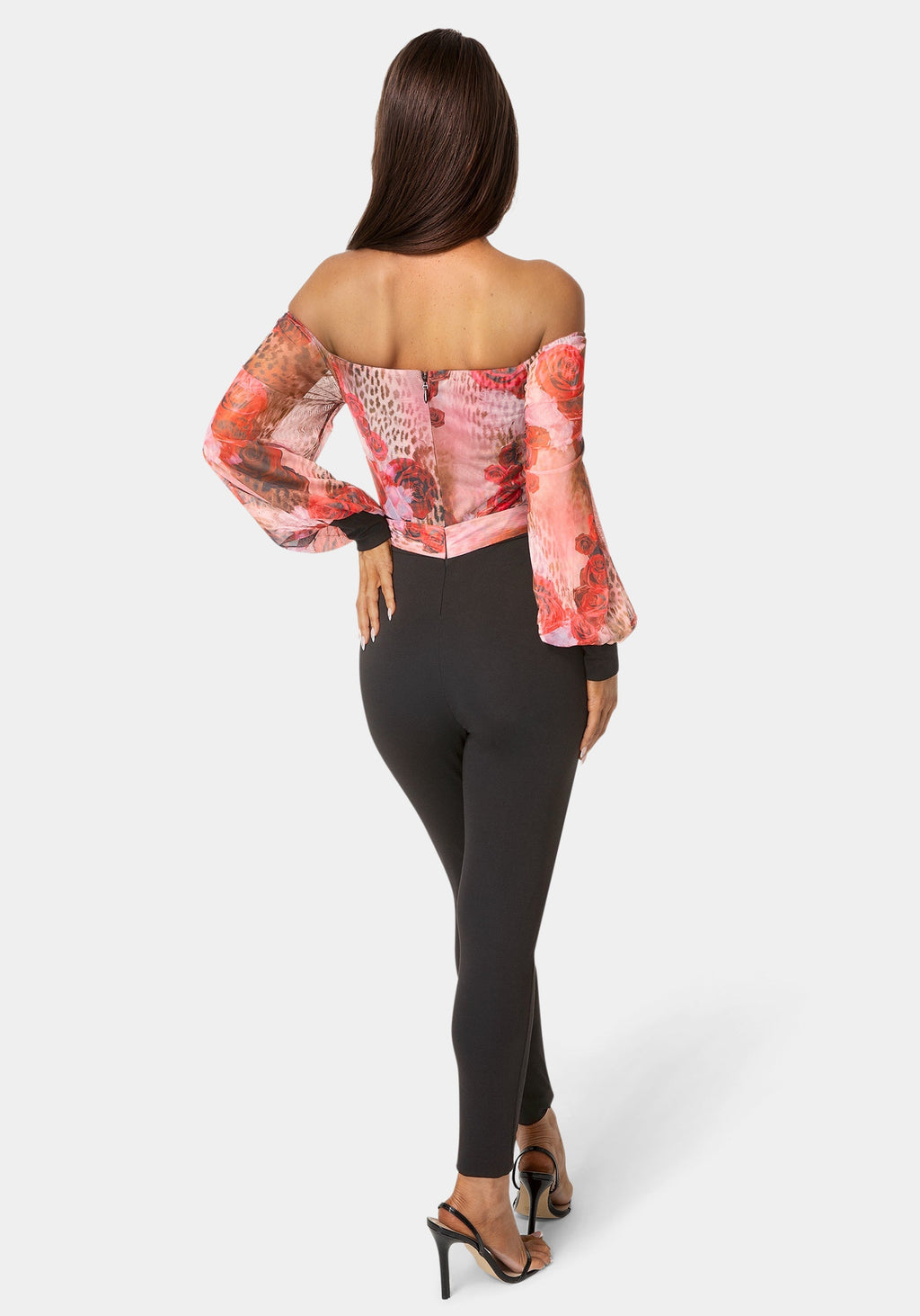Mesh Off Shoulder Catsuit