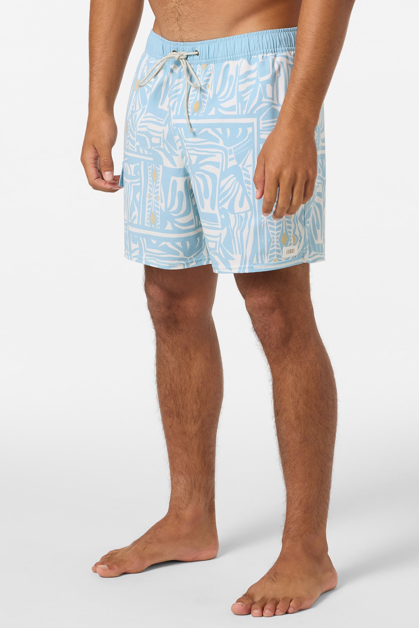 Hermosa Retro 17" Elastic Waist Swim Trunks