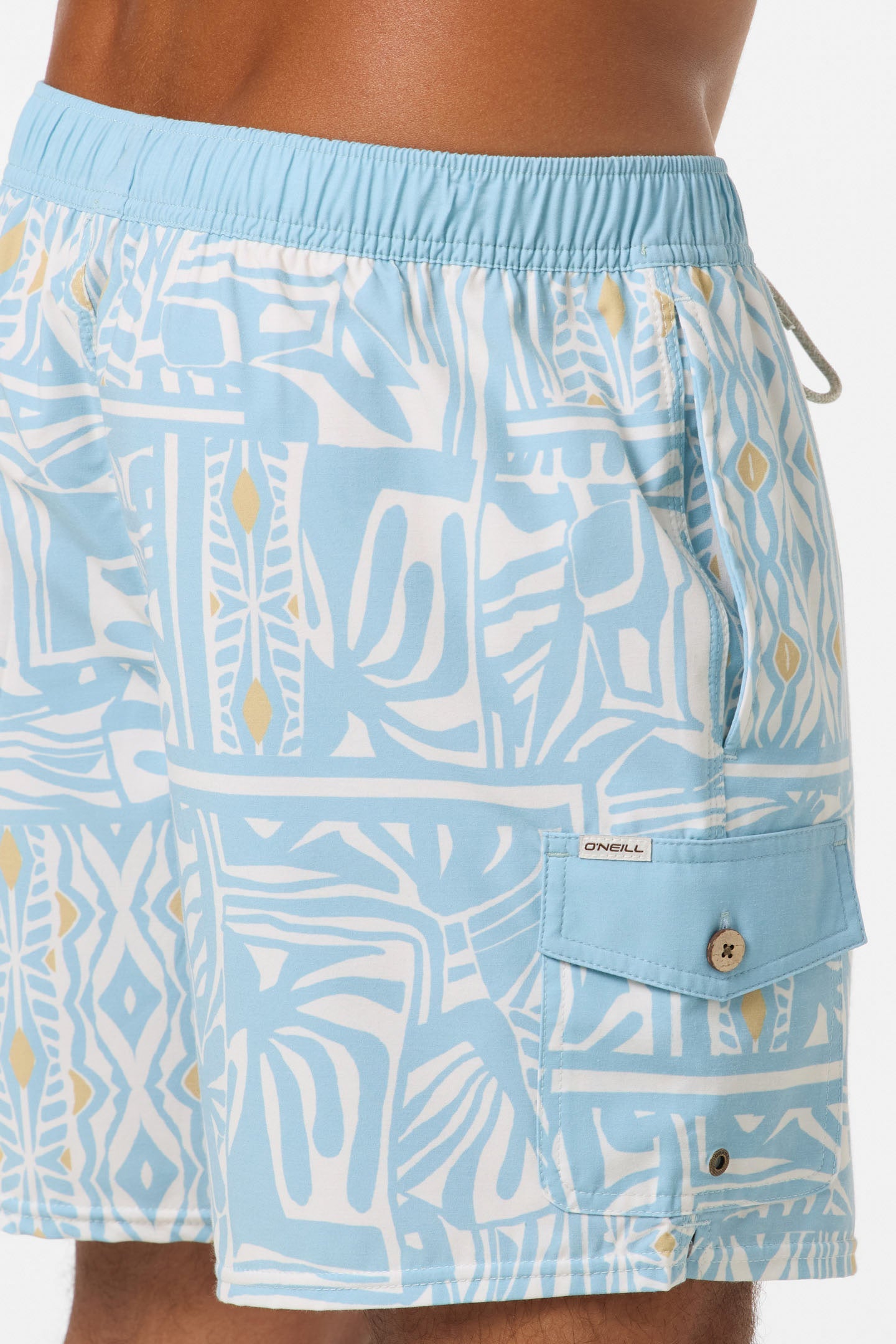 Hermosa Retro 17" Elastic Waist Swim Trunks