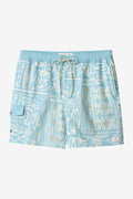 Hermosa Retro 17" Elastic Waist Swim Trunks