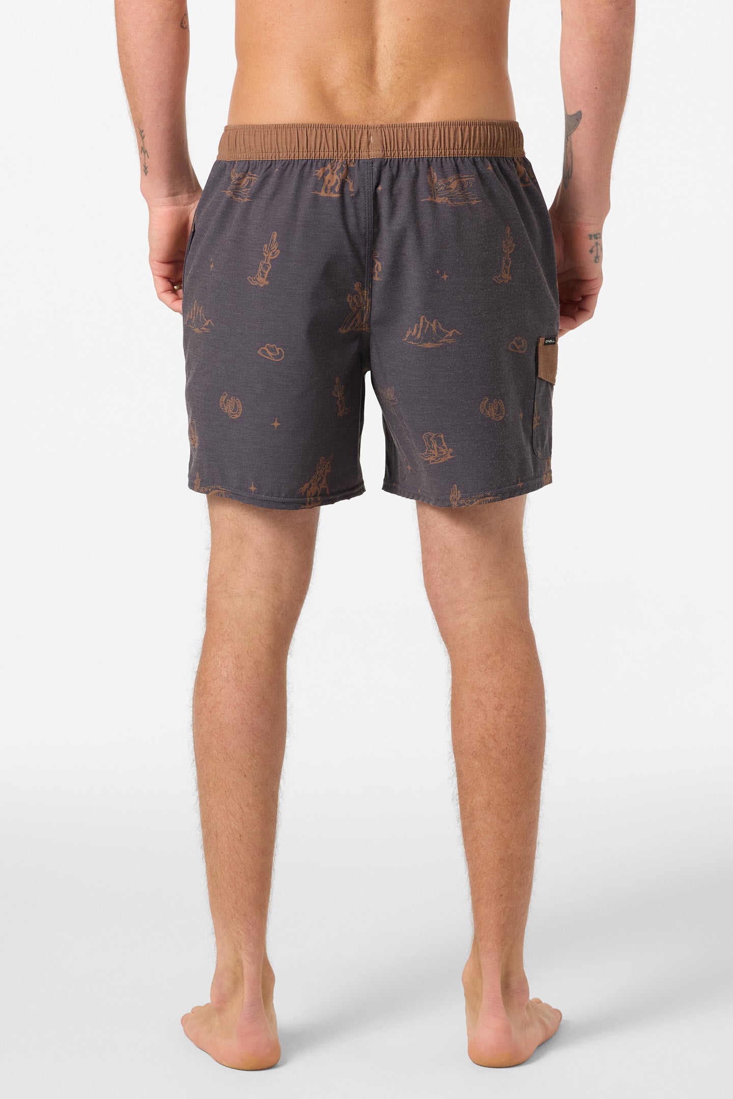Hermosa Retro 17" Elastic Waist Swim Trunks