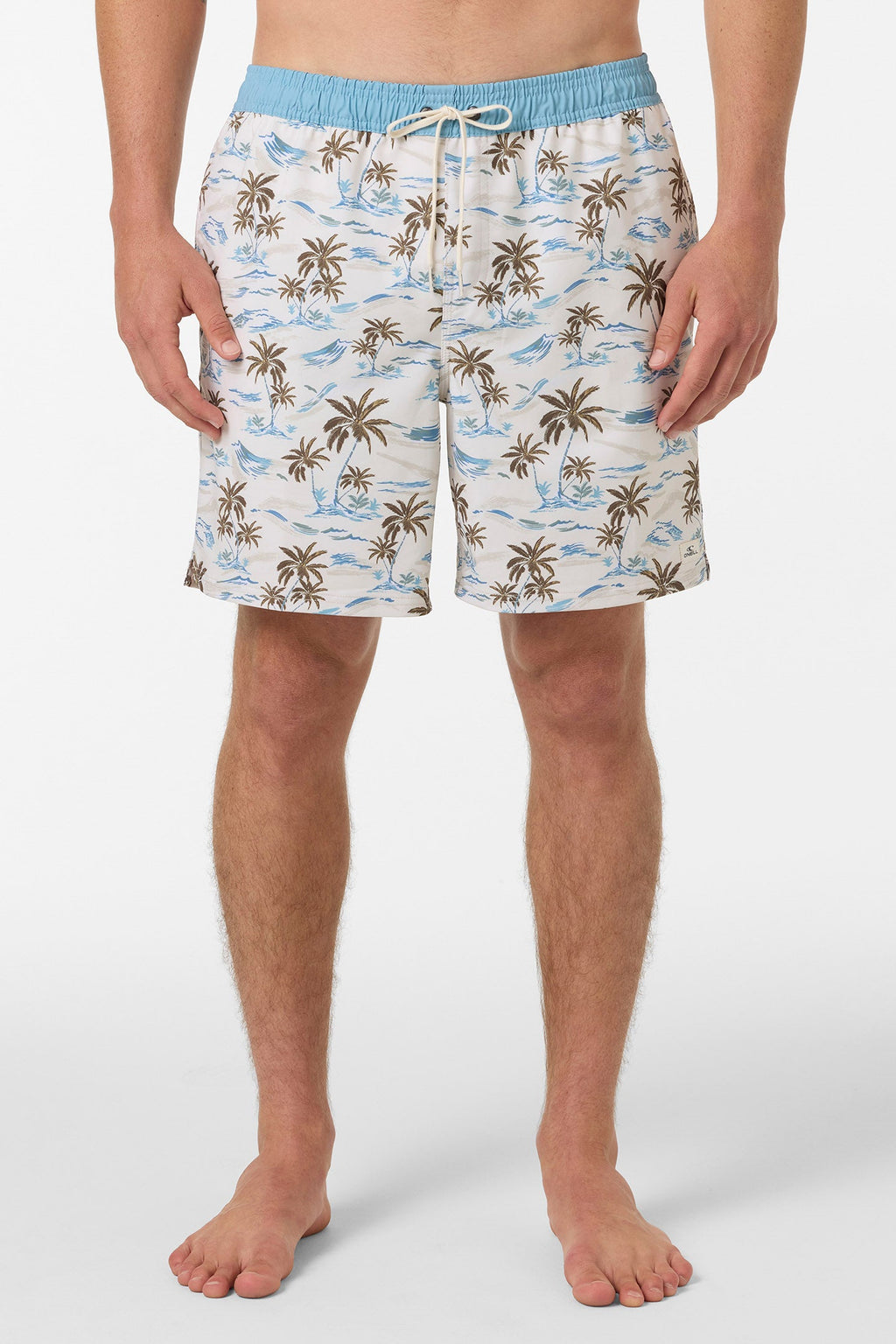 Hermosa Elastic Waist Lined 17" Swim Trunks