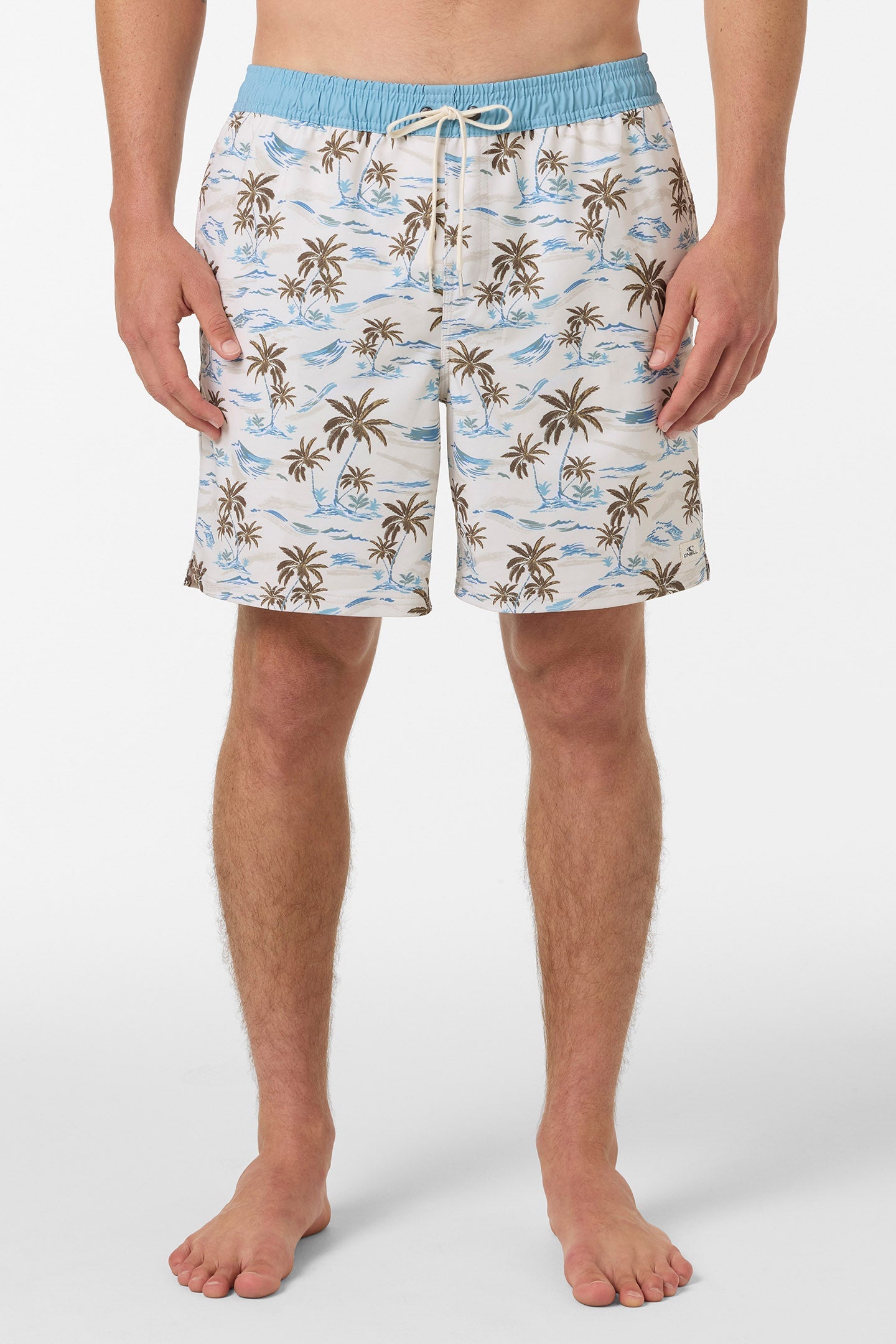 Hermosa Elastic Waist Lined 17" Swim Trunks
