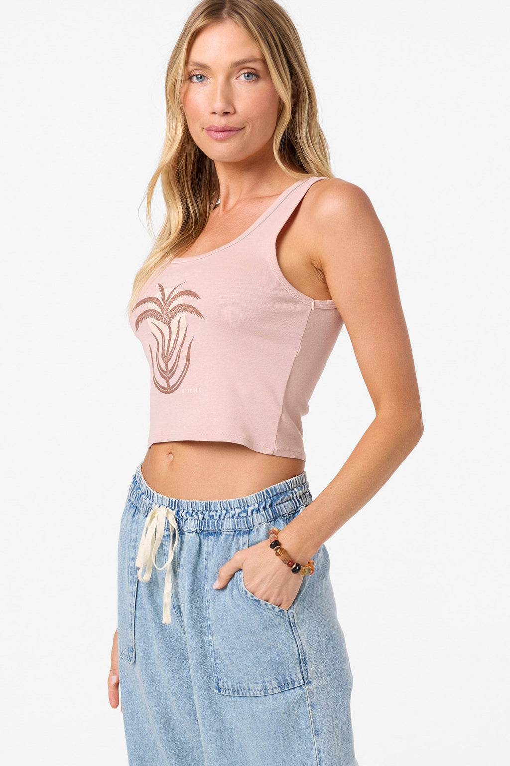 Palm Sun Scoop Neck Tank