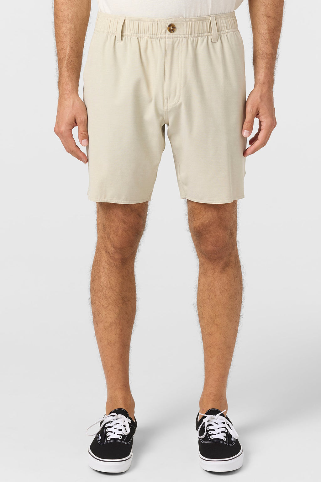 Reserve Light Check Scallop Elastic Waist 18" Hybrid Shorts