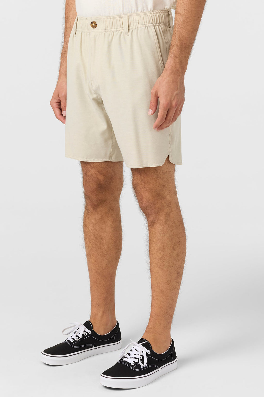 Reserve Light Check Scallop Elastic Waist 18" Hybrid Shorts