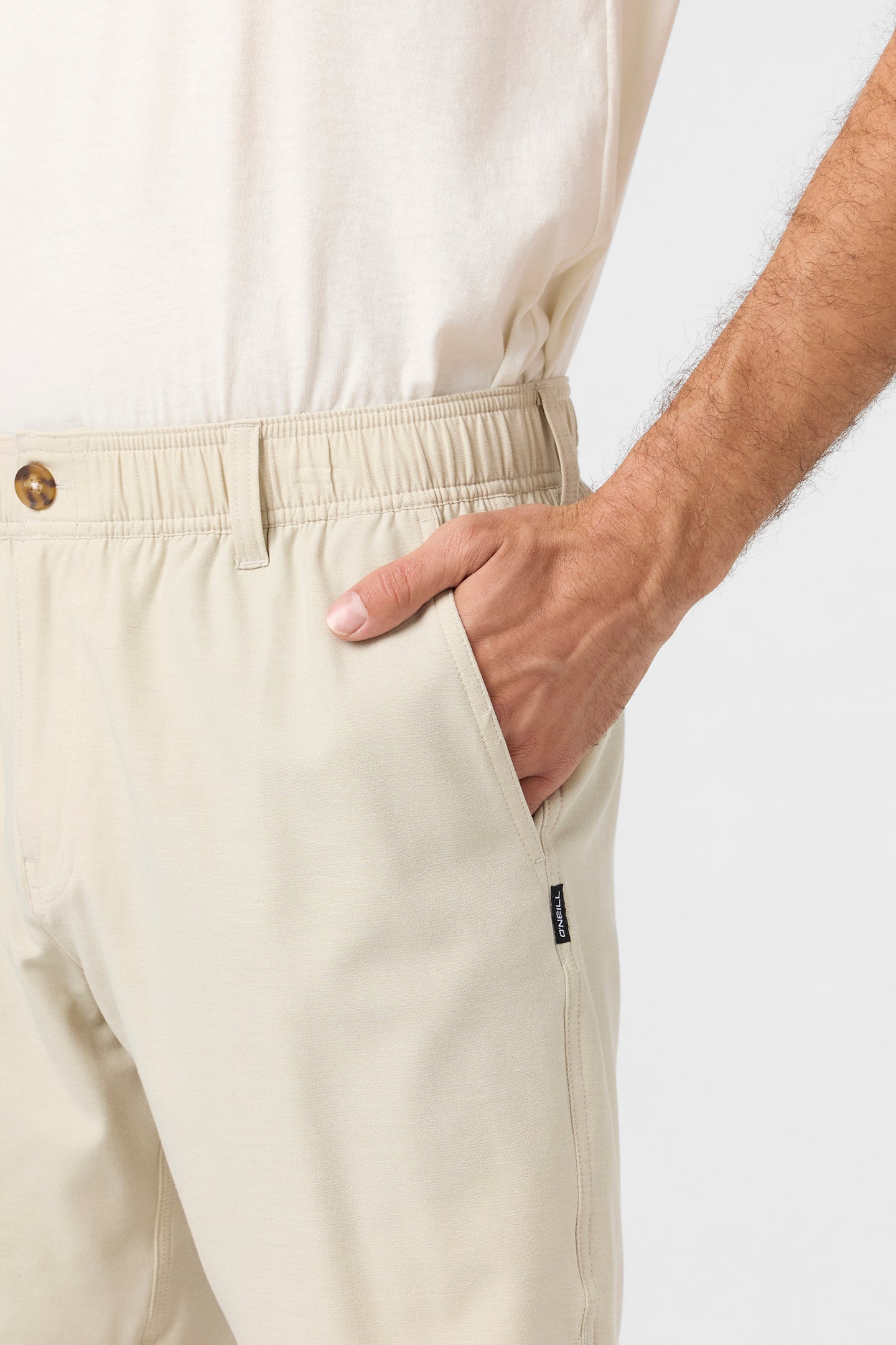 Reserve Light Check Scallop Elastic Waist 18" Hybrid Shorts