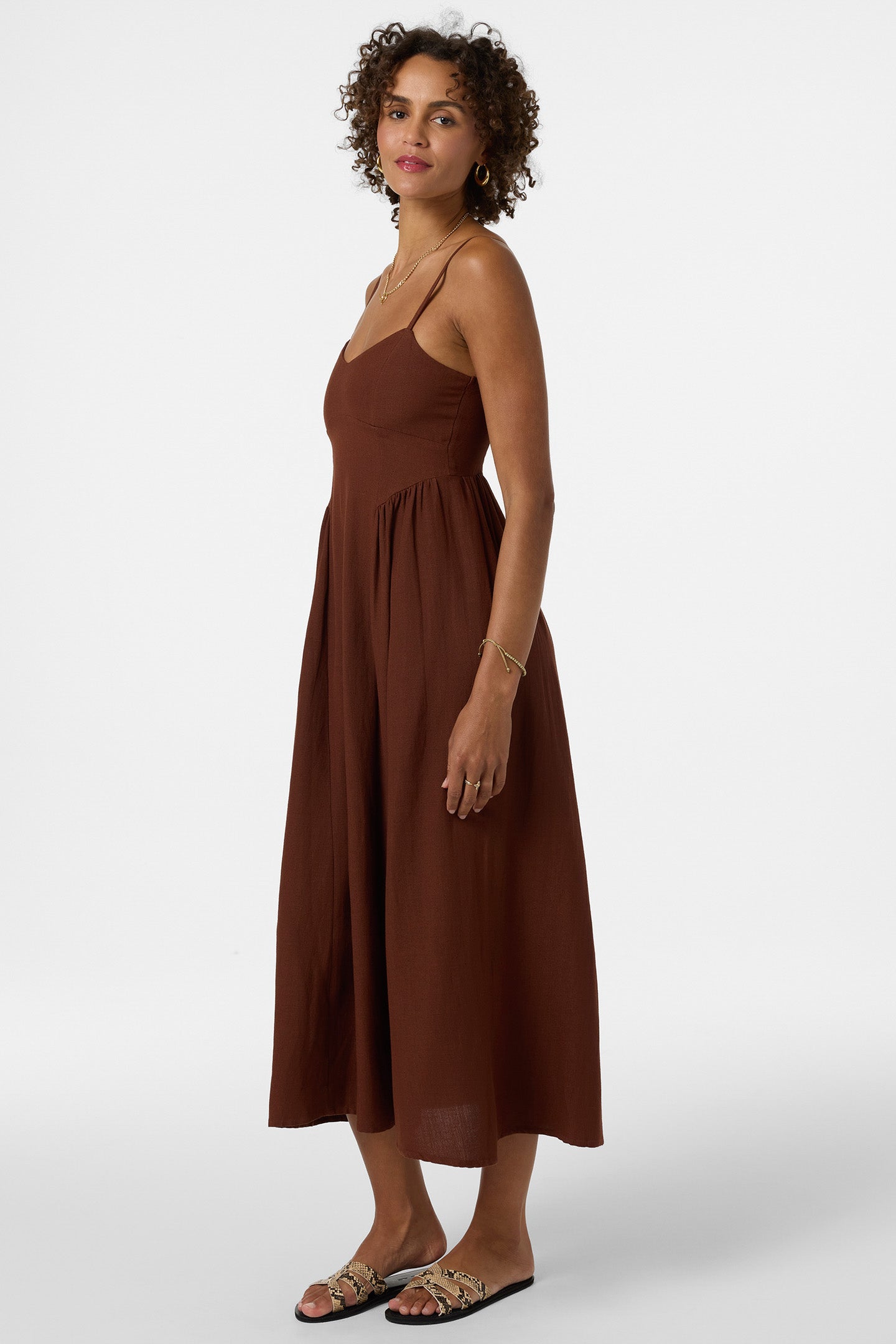 Linden Solid Midi Dress