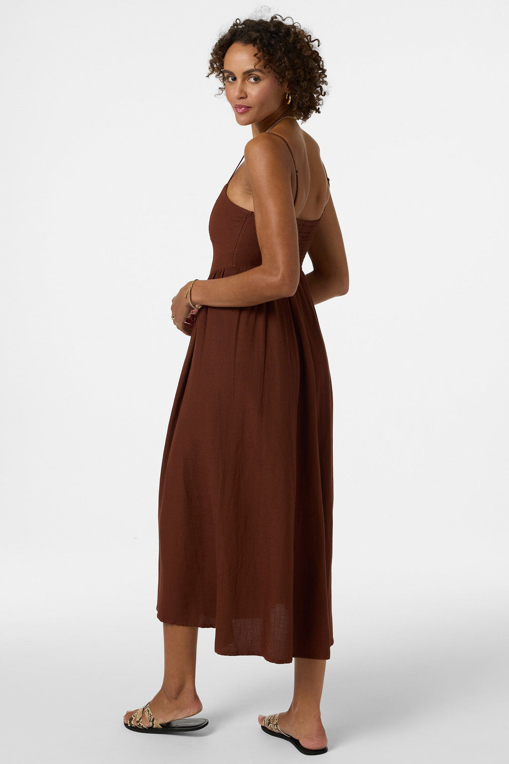 Linden Solid Midi Dress