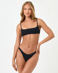 Donnie Bikini Bottom - Ribbed Black