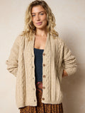 So Soft Grandpa Cardigan - Tan