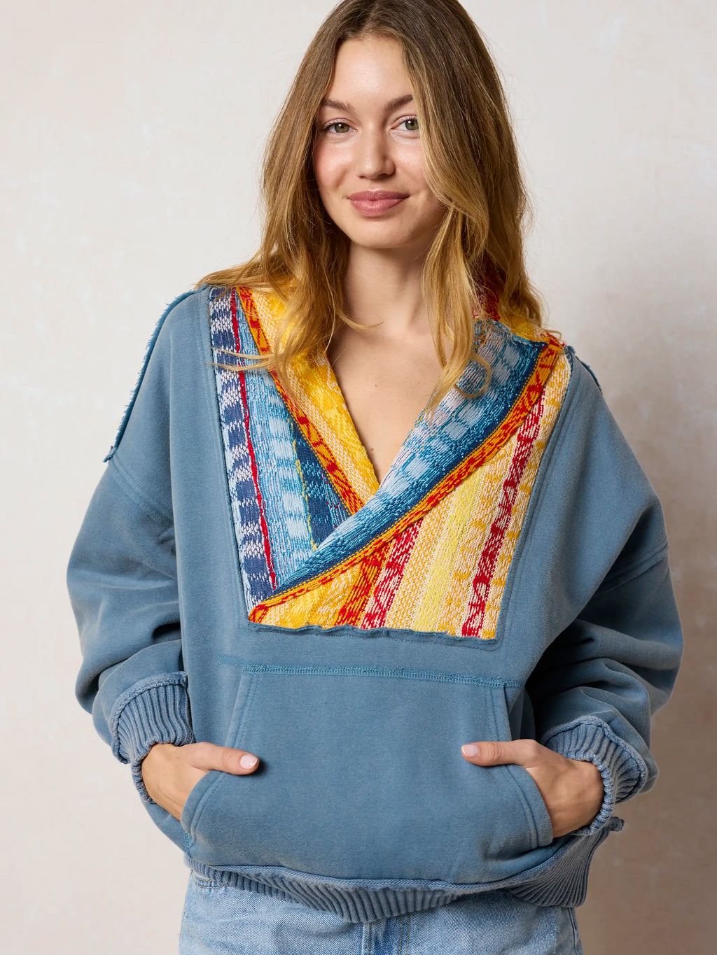 Tyler Intarsia Sweatshirt - Washed Navy