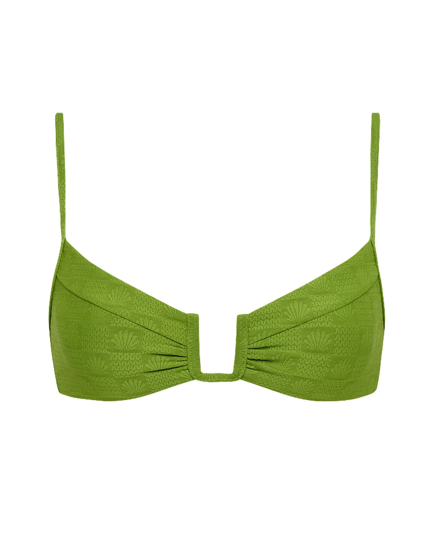 x The Salty Blonde Peyton Bikini Top - Verdant