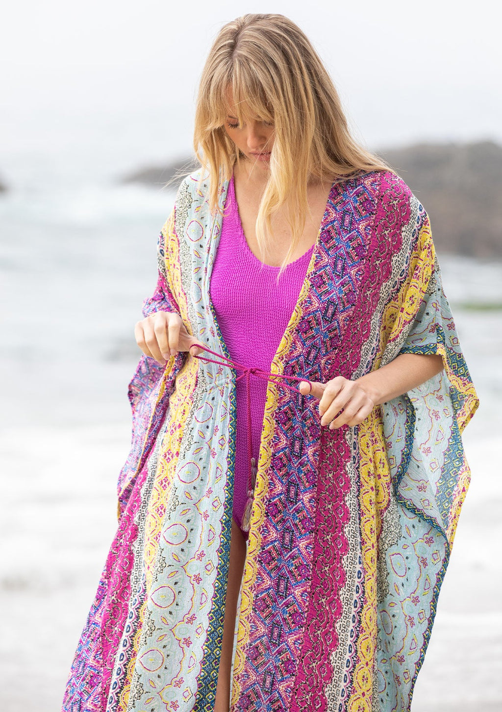 Take me to Coachella Paisley Maxi Kimono