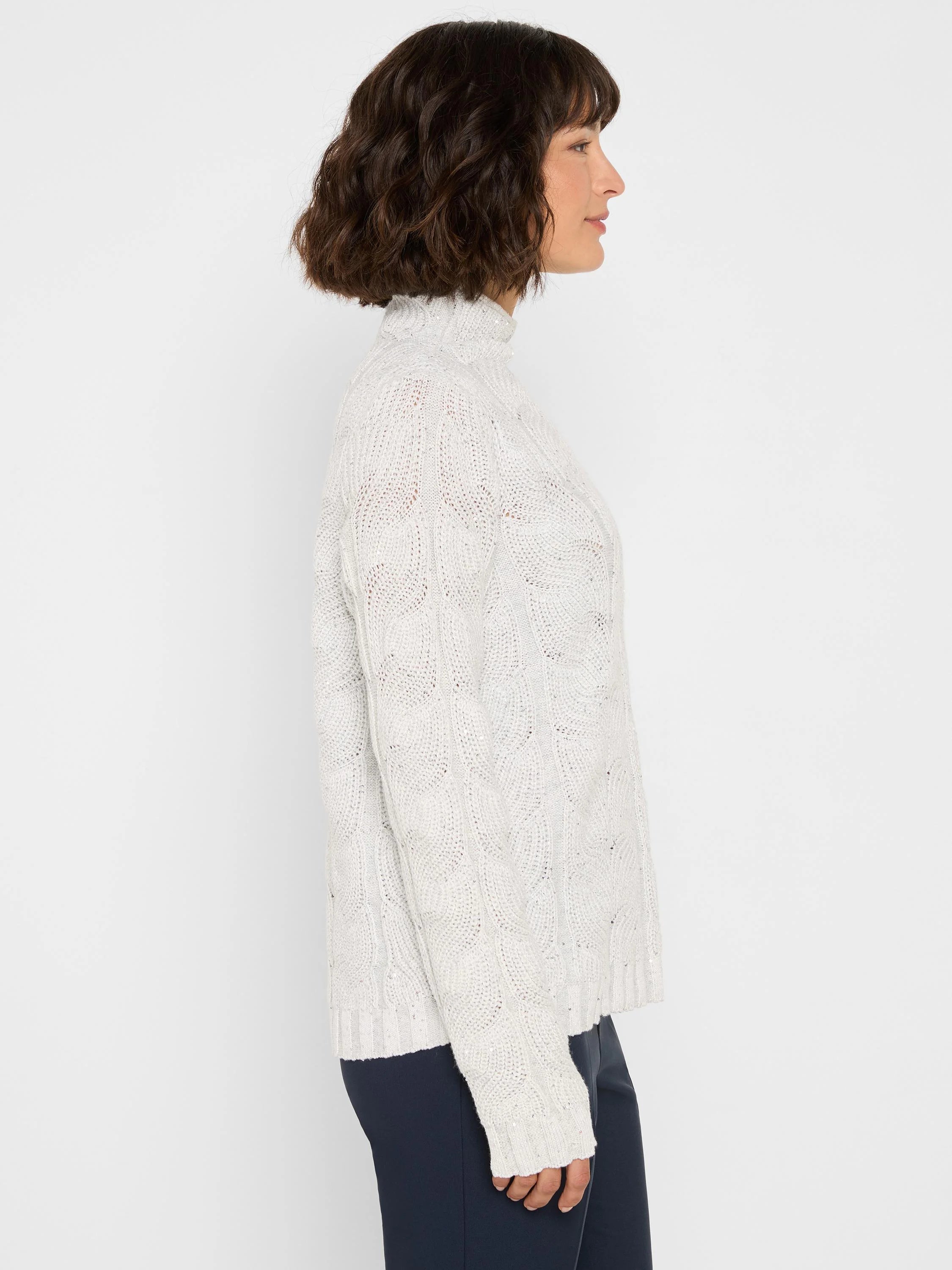 Cable Sparkle Sweater