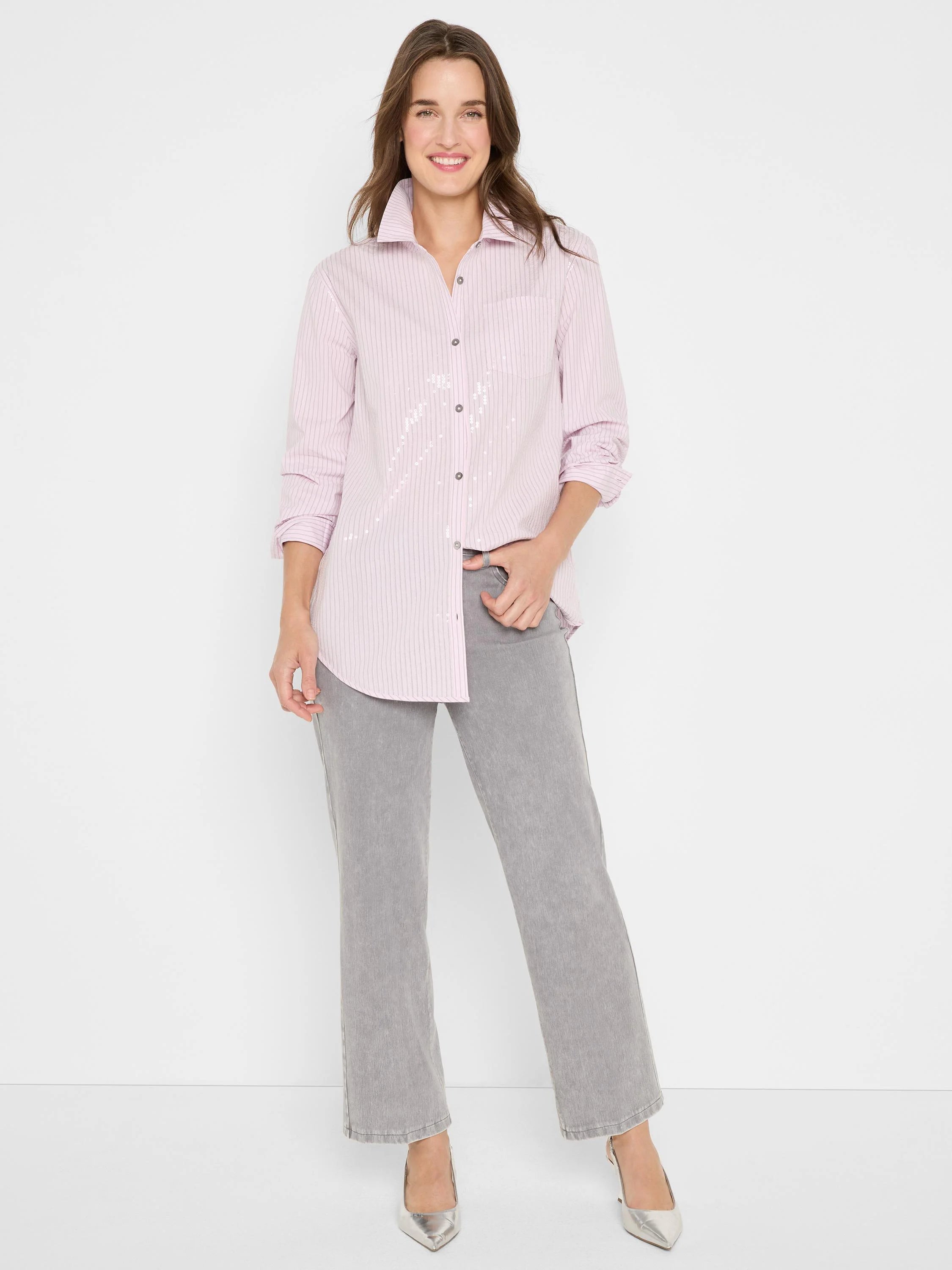 Subtle Shine Stripe Shirt