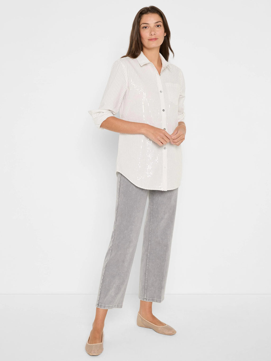 Subtle Shine Stripe Shirt