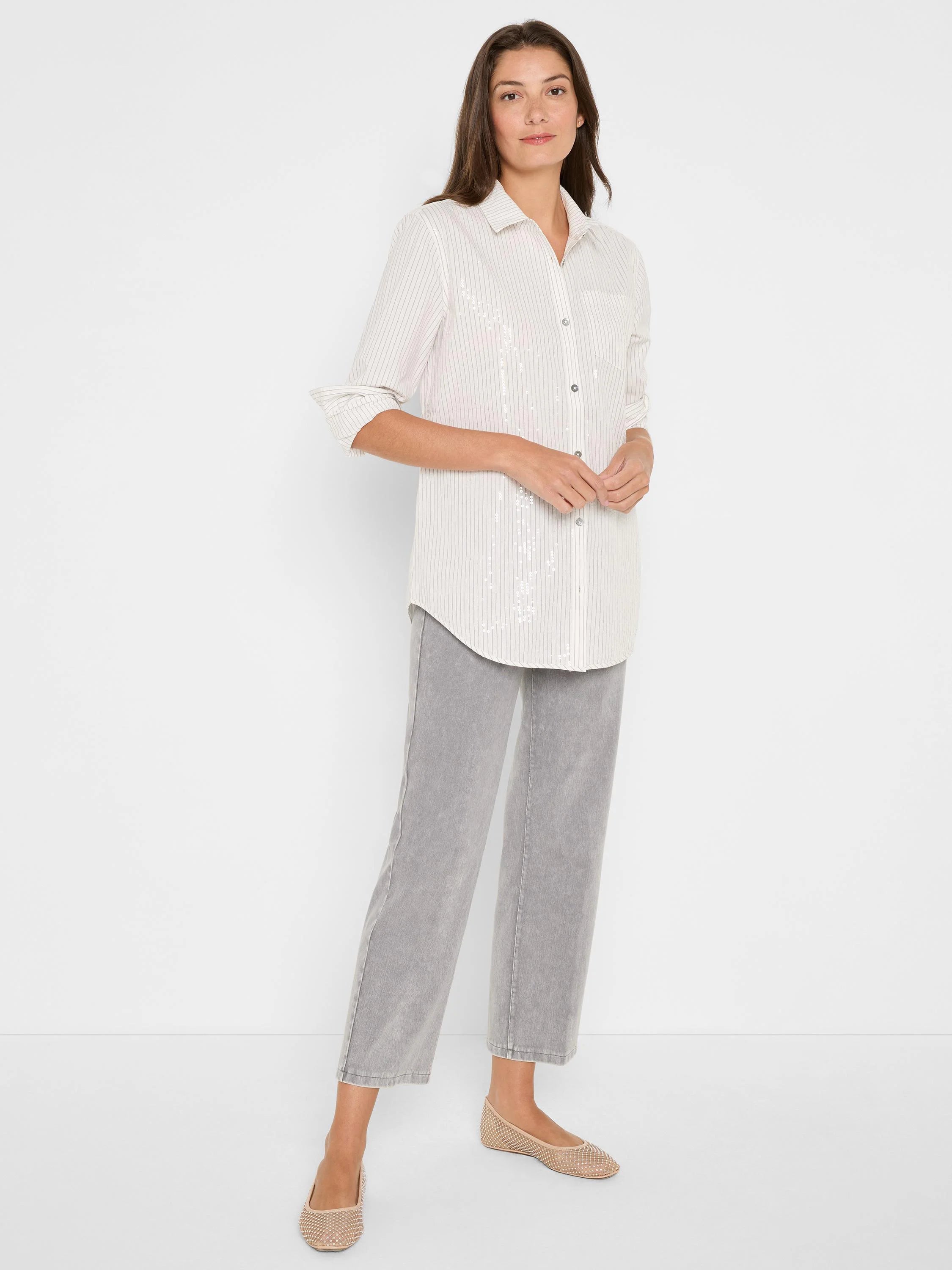 Subtle Shine Stripe Shirt