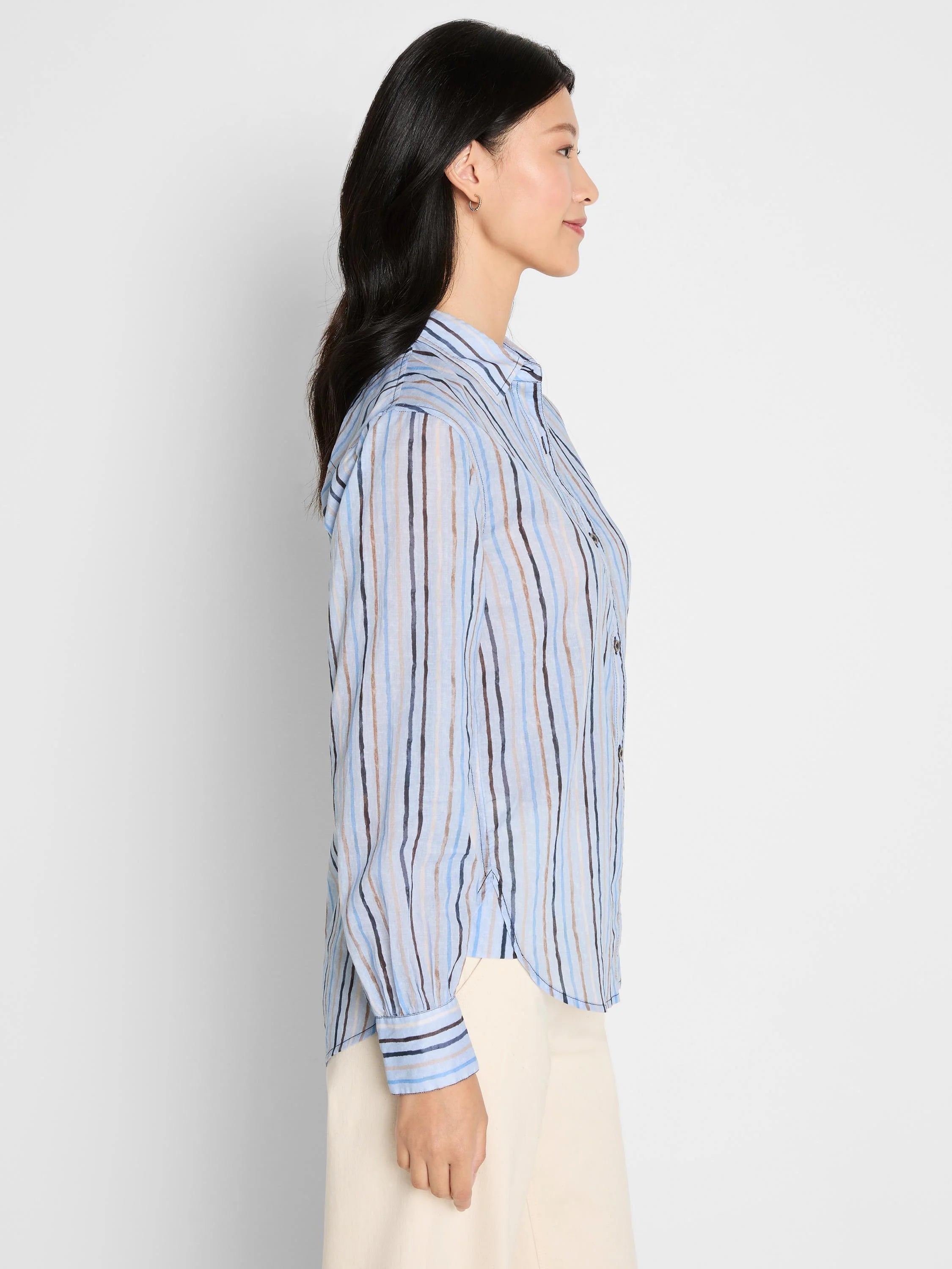 Drifty Painted Stripe Cotton Shirt