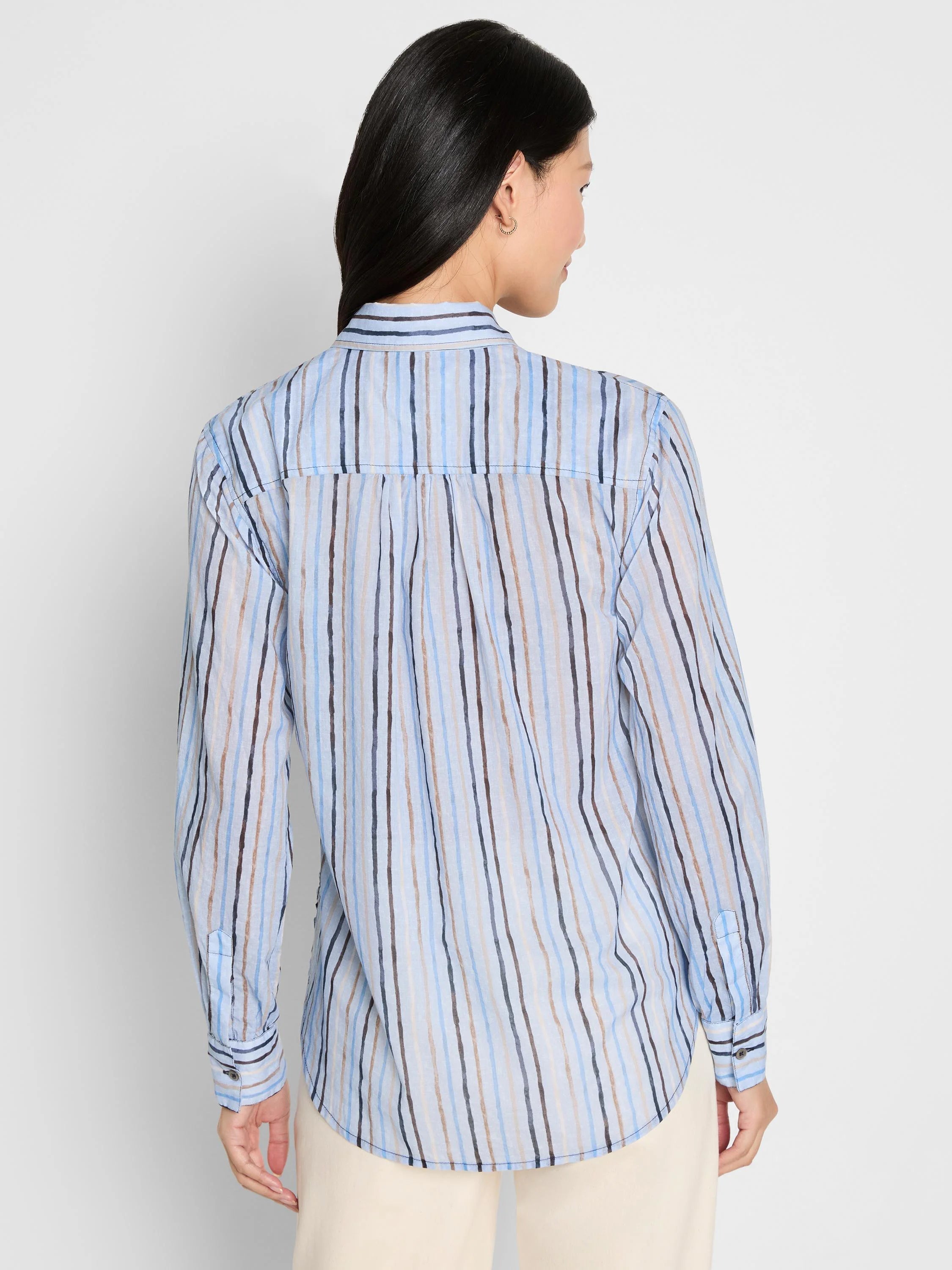 Drifty Painted Stripe Cotton Shirt