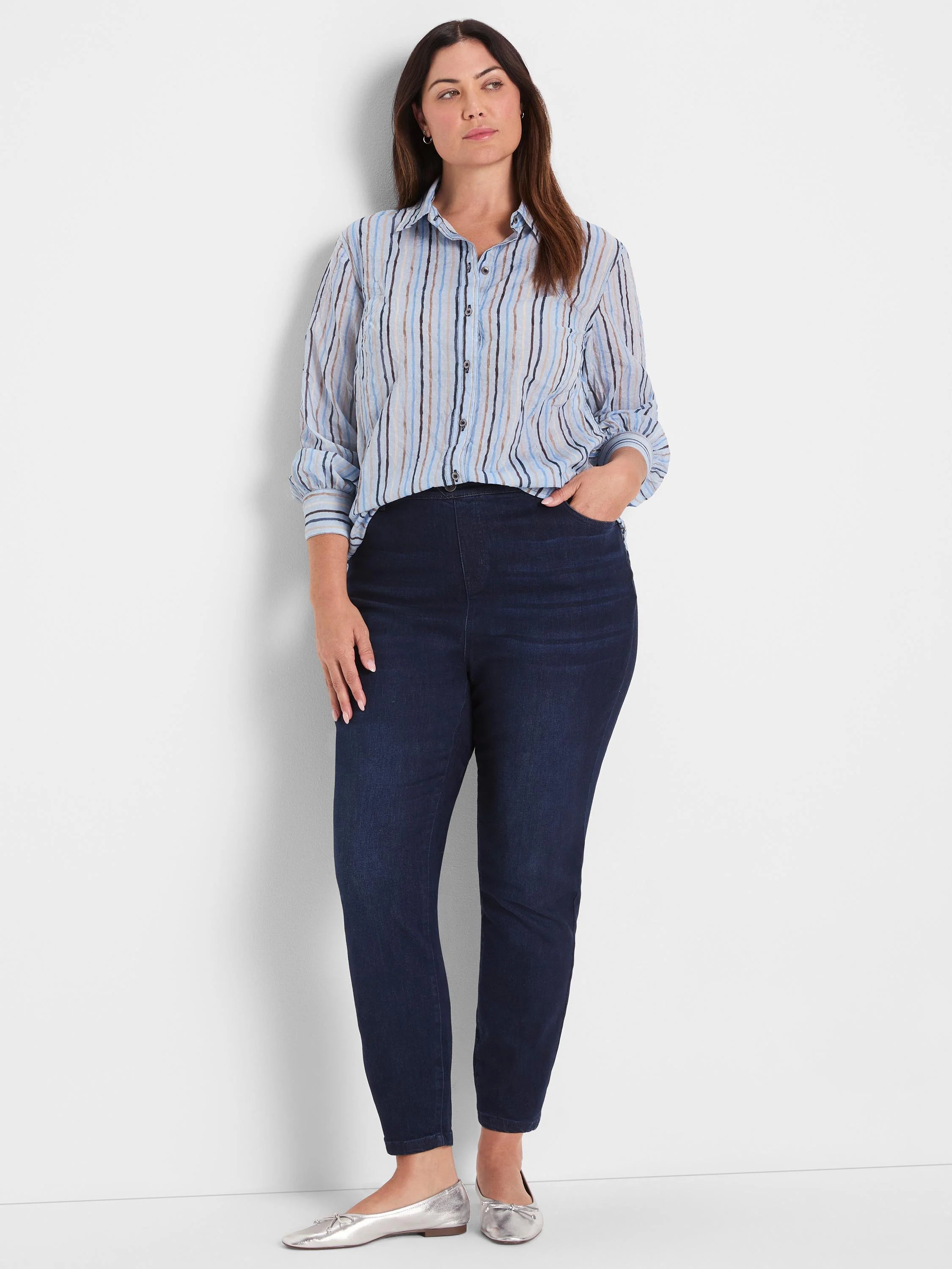 Drifty Painted Stripe Cotton Shirt