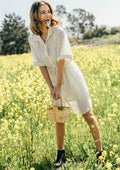 Summer Day Striped Shirt Dress