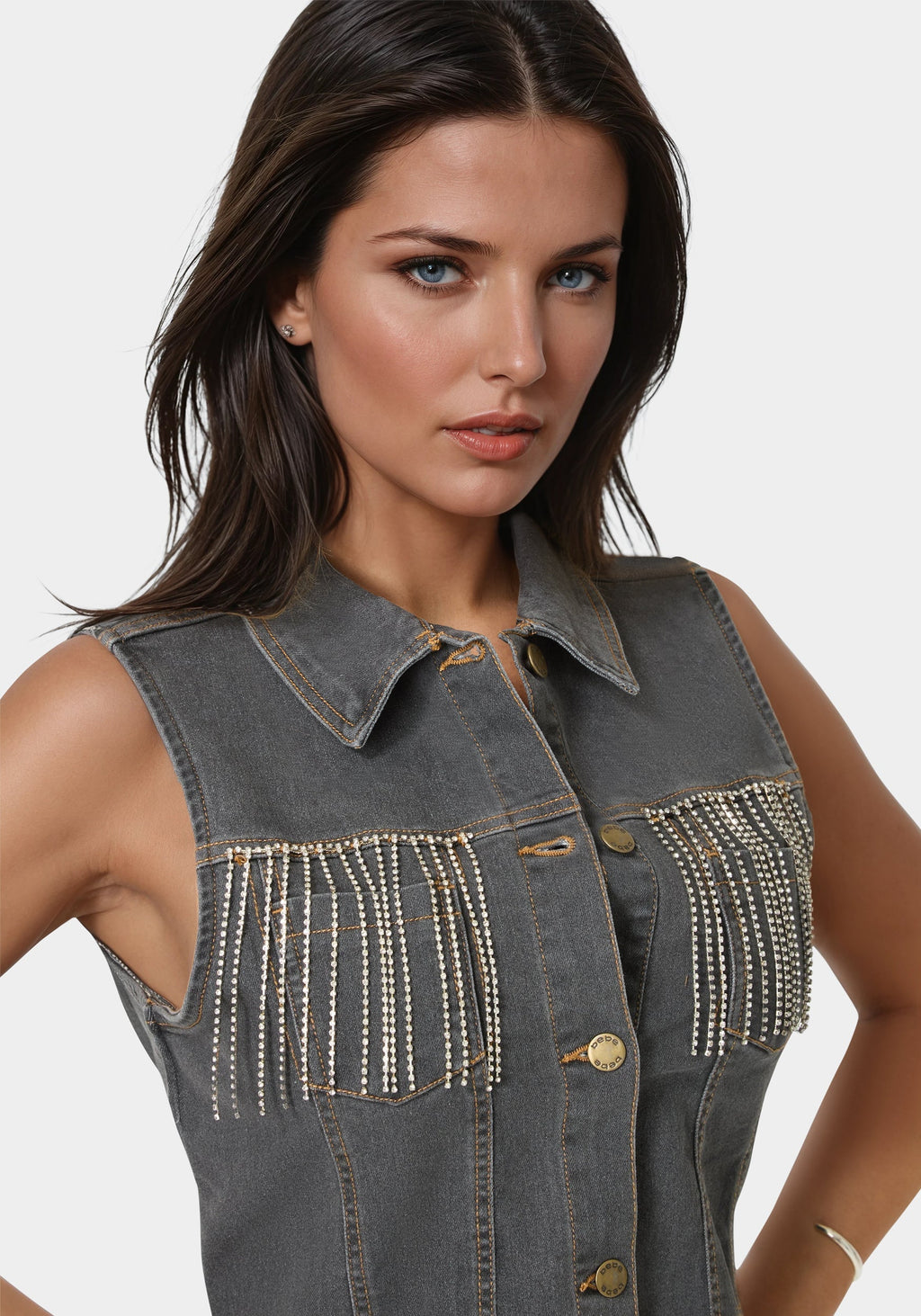 The Cropped Trucker Vest